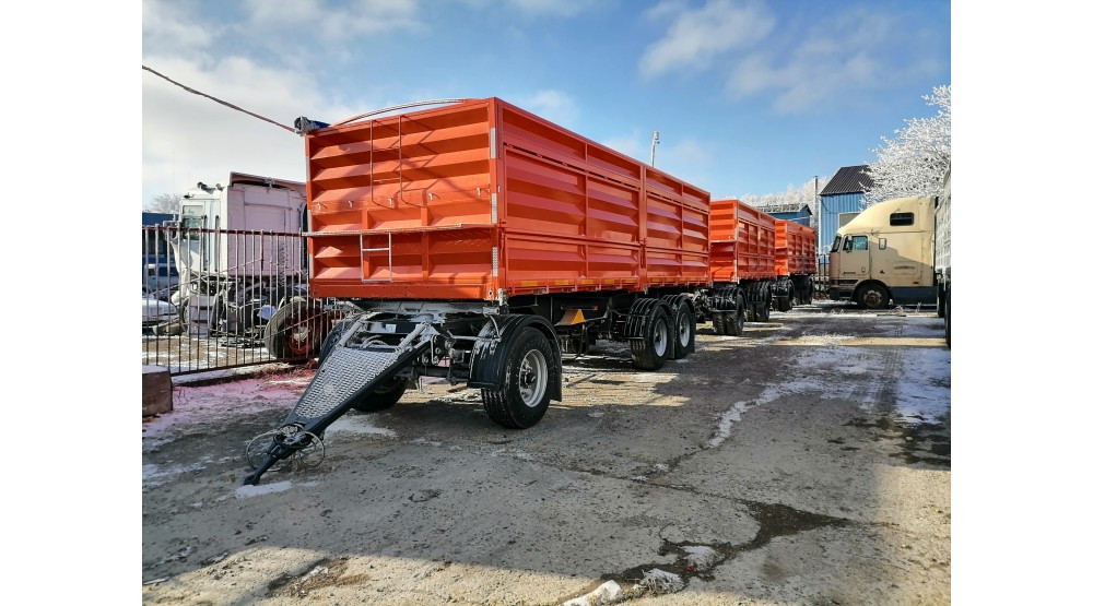 Самосвальный прицеп зерновоз на пневмоподвеске SAF, объем 31 куб.м